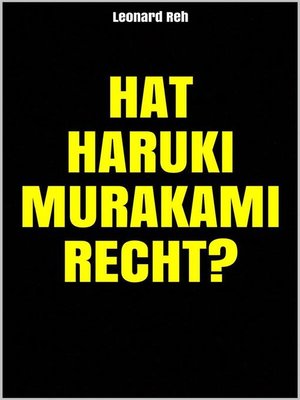 cover image of Hat Haruki Murakami recht?
